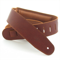 DSL CP25 Series Guitar Strap Brown Suede Leather 2.5"