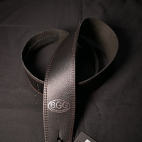 BGG 2.5" Single Ply Strap - Black/Brown Stitch