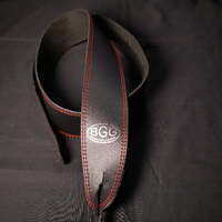 BGG 2.5" Single Ply Strap - Black/Orange Stitch