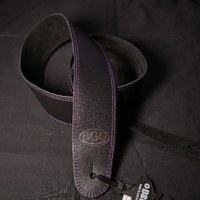 BGG 2.5" Single Ply Strap - Black/Purple Stitch