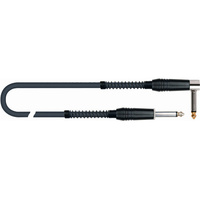 QuikLok Black Series Cable - 6.5mm straight mono jack to 6.5mm right angle mono jack. 3M